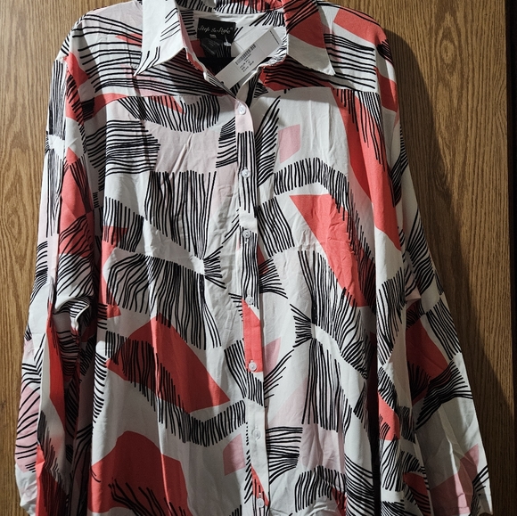 Step in style chic Abstract Button-Up layered dress - Picture 4 of 6